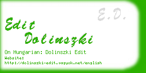 edit dolinszki business card